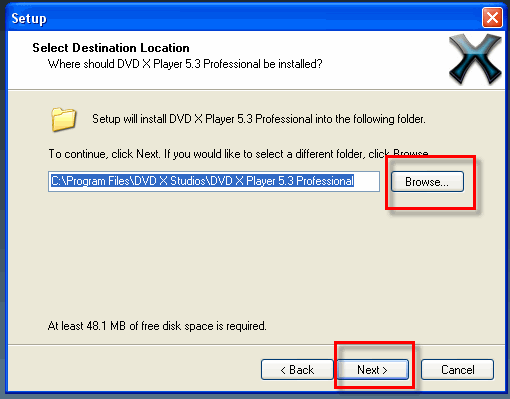 dvd x player install